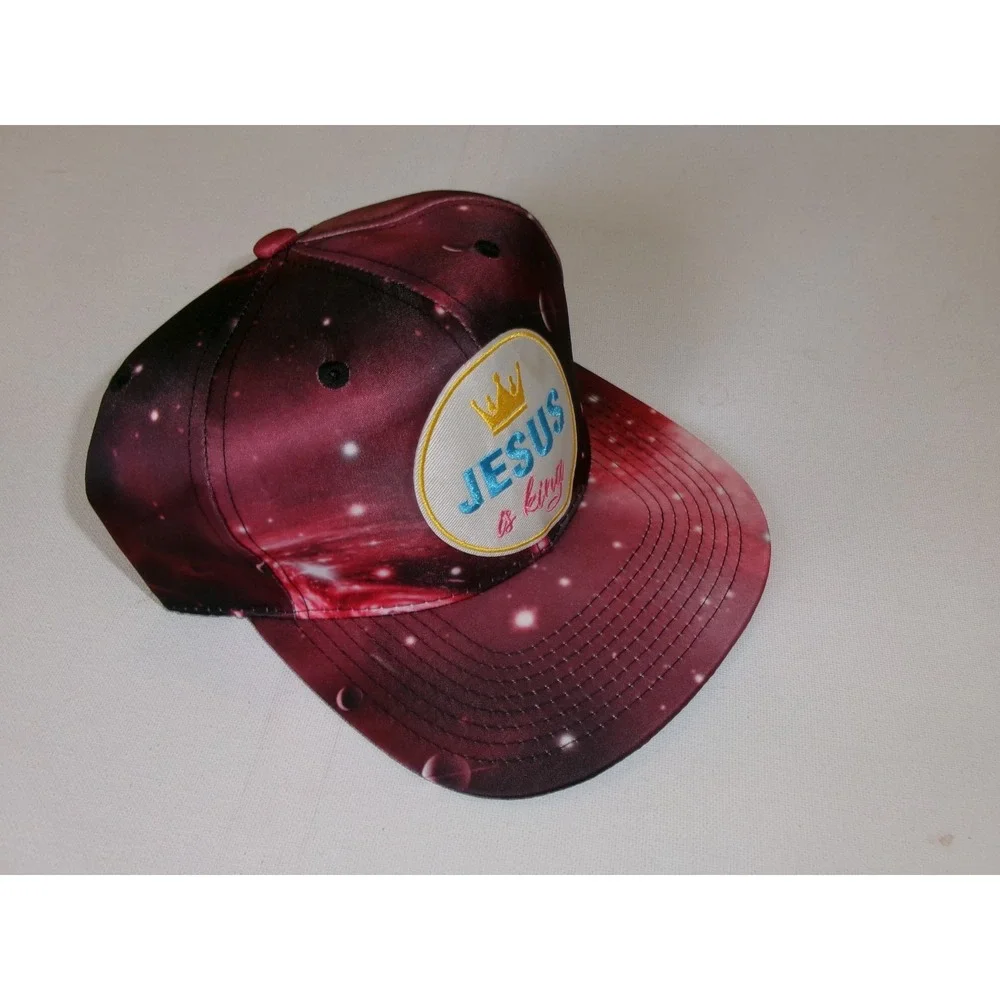 JESUS HEAVEN IS KING    SNAPBACK  BEACH GOLF Y2K 00S   HAT CAP VINTAGE J1